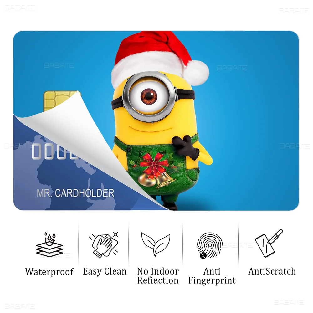 Cartoon L-Lovely Cute M-Minions Game Film Cover Sticker for Credit Card - Image 5