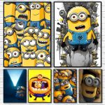 1pc Anime M-Minions Poster Self-Adhesive Art Sticker