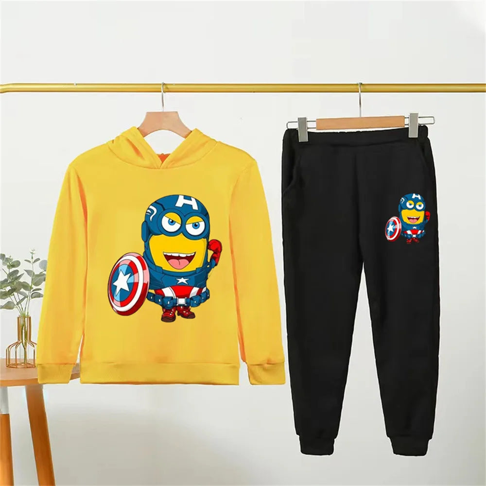 Minions Kids Hoodie Tracksuit Set (Ages 2–14) - Image 2