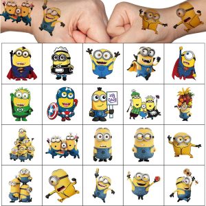 20pcs Cartoon Minions Temporary Tattoo Stickers