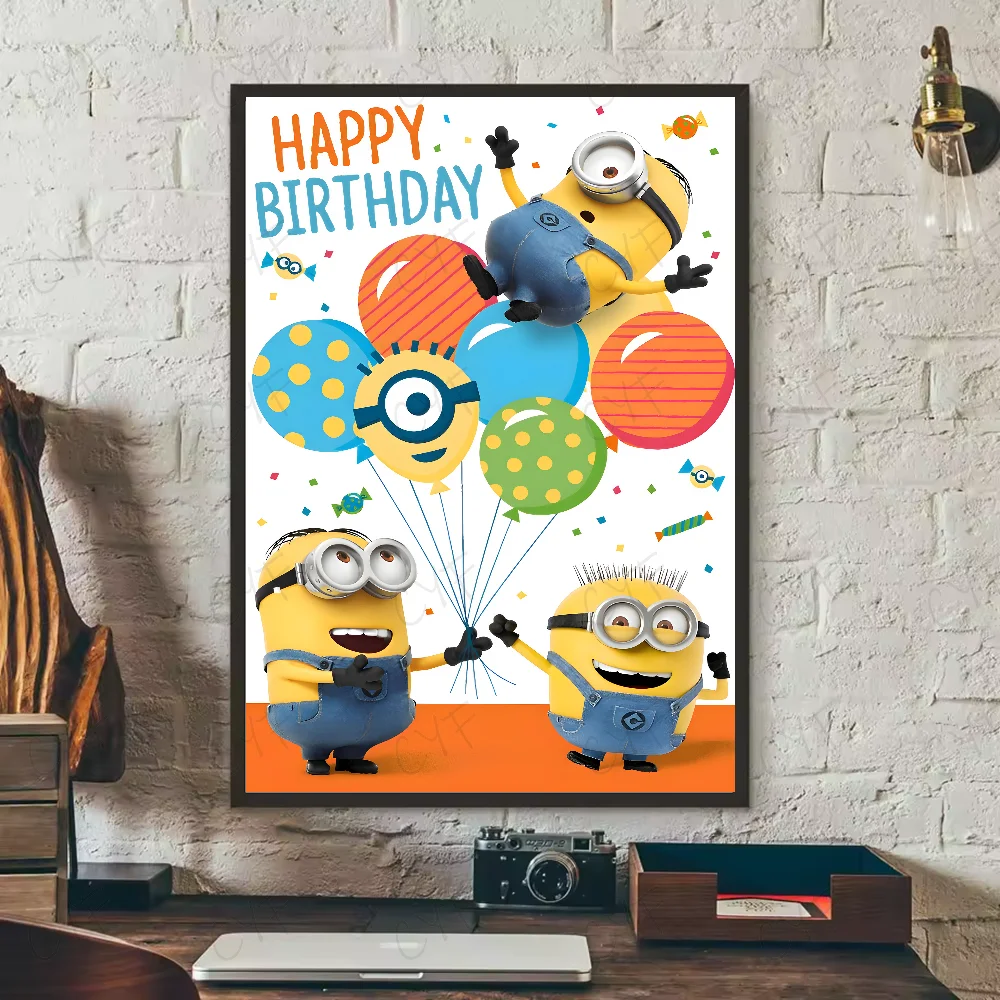 Cartoon M-Minions Cute Banana Poster Waterproof Wall Art Sticker - Image 3