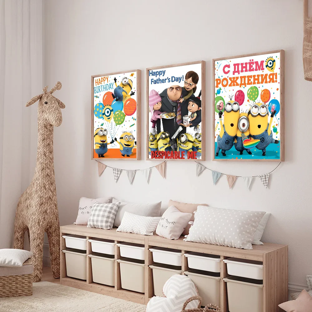 Cartoon M-Minions Cute Banana Poster Waterproof Wall Art Sticker - Image 13