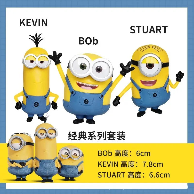 Kawaii Minions 3D Eye Figurines – Classic Action Toys for Kids