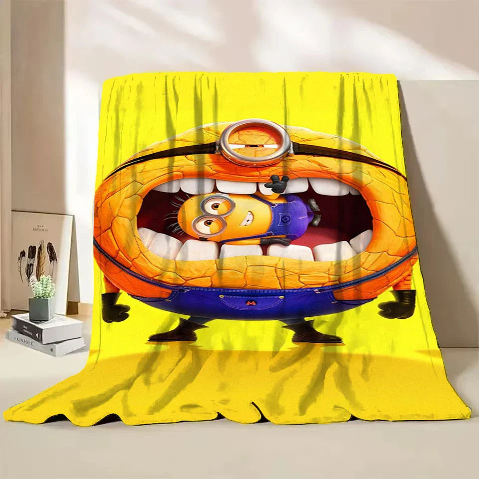 Minions Flannel Throw Blanket – Soft Winter Cartoon Blanket by MINISO - Image 35