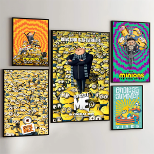 1PC Minions 2 Retro Poster