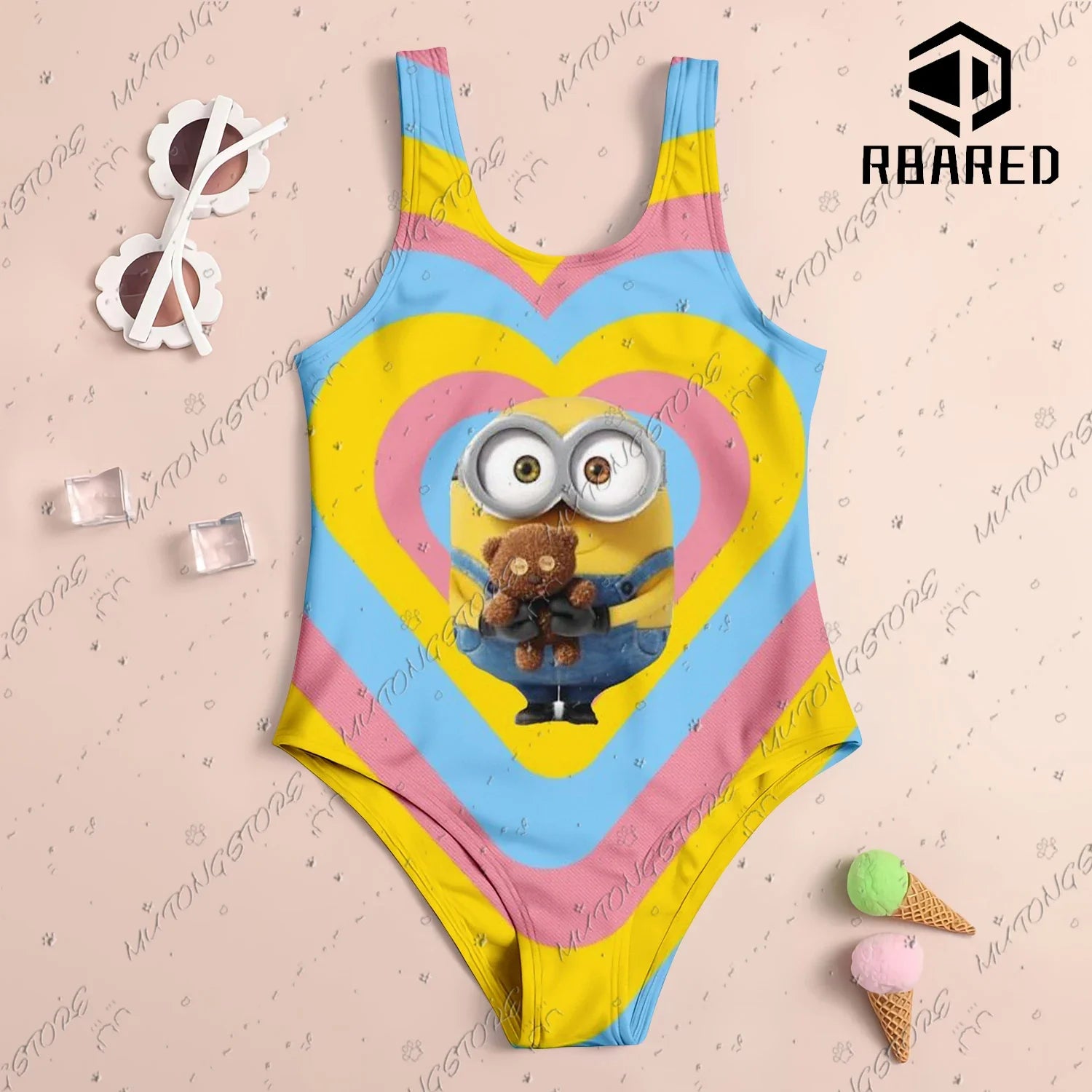 Miniso Minions One-Piece Swimsuit – Girls’ Summer Edition
