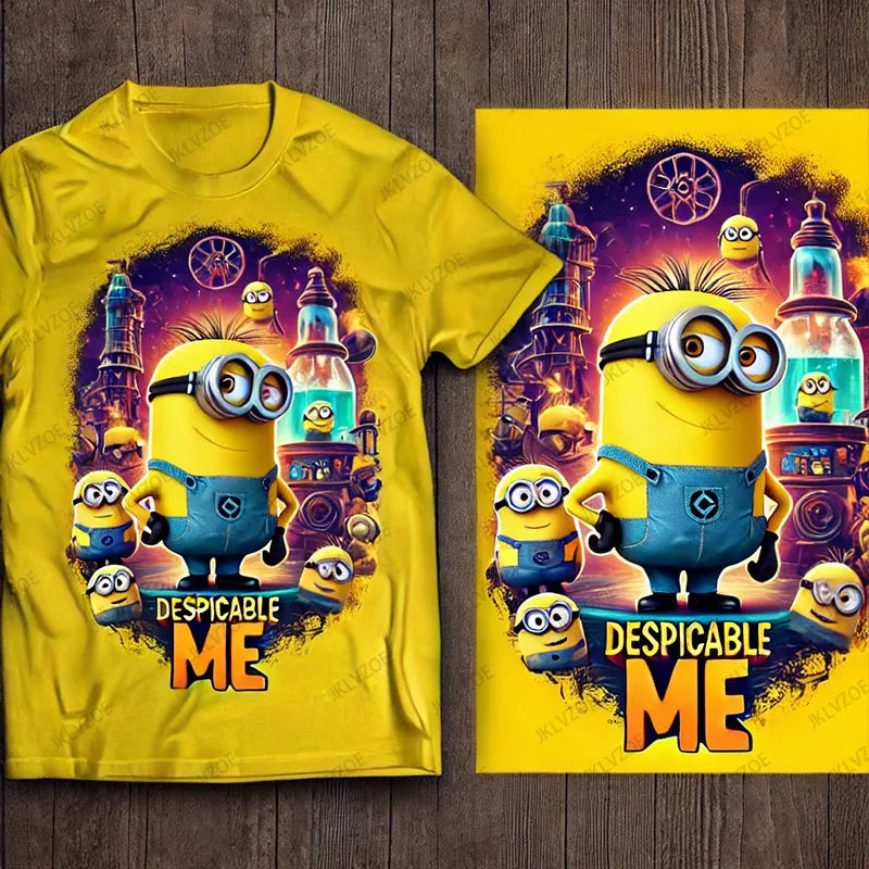 Minions Cotton Harajuku Tee – Kids & Adults - Image 4