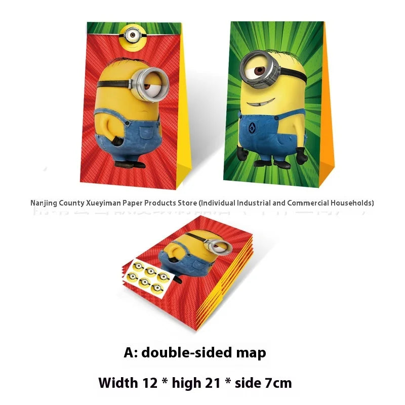 Minions Party Candy & Popcorn Bags – Cartoon Gift Bags for Events - Image 4