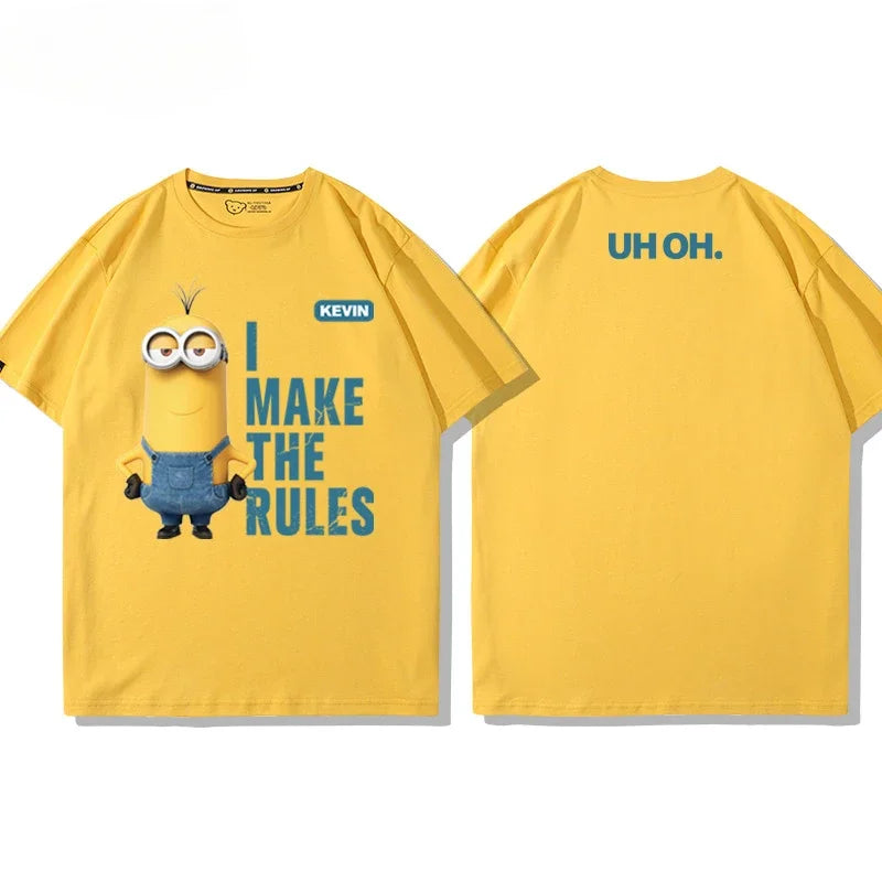 Minions Co-Branded T-Shirt – Loose Fit Cotton Tee for Men - Image 2